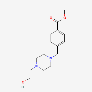 molecular formula C15H22N2O3 B1300259 4-[4-(2-羟基乙基)-哌嗪-1-基甲基]-苯甲酸甲酯 CAS No. 41595-34-0