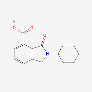 molecular formula C15H17NO3 B1300263 2-Cyclohexyl-3-oxo-2,3-dihydro-1H-isoindole-4-carboxylic acid CAS No. 626205-17-2