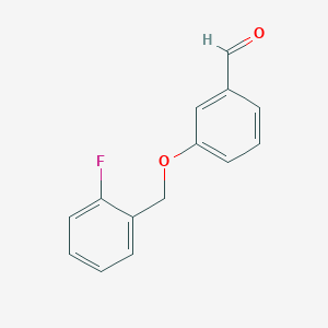 molecular formula C14H11FO2 B1300270 3-[(2-Fluorobenzyl)oxy]benzaldehyde CAS No. 423724-45-2