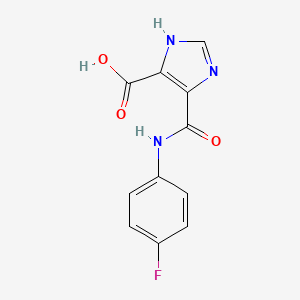 molecular formula C11H8FN3O3 B1300271 5-(4-氟苯甲酰氨基)-3H-咪唑-4-羧酸 CAS No. 575497-25-5