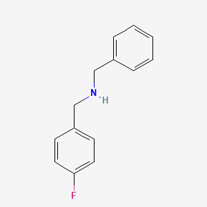molecular formula C14H14FN B1300274 正苄基-1-(4-氟苯基)甲胺 CAS No. 55096-88-3
