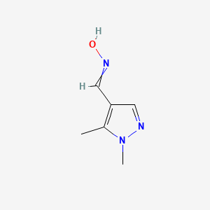 molecular formula C6H9N3O B1300278 N-[(1,5-dimethylpyrazol-4-yl)methylidene]hydroxylamine 