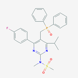molecular formula C28H29FN3O3PS B130028 N-(5-((Diphenylphosphoryl)methyl)-4-(4-fluorophenyl)-6-isopropylpyrimidin-2-yl)-N-methylmethanesulfonamide CAS No. 289042-10-0