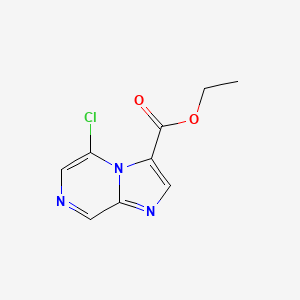 molecular formula C9H8ClN3O2 B13003002 Ethyl 5-chloroimidazo[1,2-a]pyrazine-3-carboxylate CAS No. 1250997-06-8