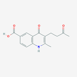 4-Hydroxy-2-methyl-3-(3-oxo-butyl)-quinoline-6-carboxylic acid