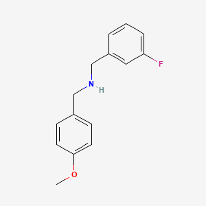 molecular formula C15H16FNO B1300319 (3-Fluoro-benzyl)-(4-methoxy-benzyl)-amine CAS No. 418792-57-1