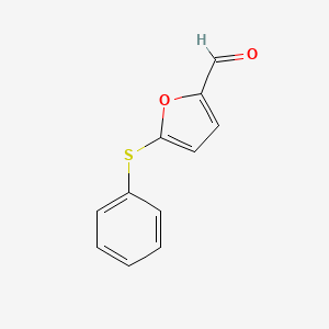 molecular formula C11H8O2S B1300348 5-(Phenylsulfanyl)-2-furaldehyde CAS No. 39689-03-7