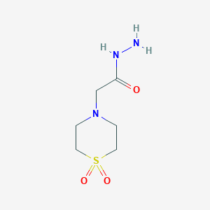 molecular formula C6H13N3O3S B1300376 2-(1,1-Dioxidothiomorpholino)acetohydrazide CAS No. 39093-81-7