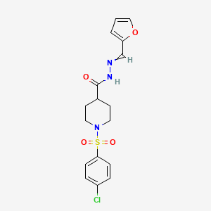 1-[(4-chlorophenyl)sulfonyl]-N'-[(E)-2-furylmethylidene]-4-piperidinecarbohydrazide