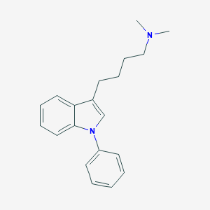 molecular formula C20H24N2 B013004 Indole, 3-(4-(dimethylamino)butyl)-1-phenyl- CAS No. 102552-17-0