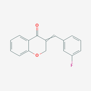 molecular formula C16H11FO2 B1300404 3-[(3-Fluorophenyl)methylidene]chromen-4-one 