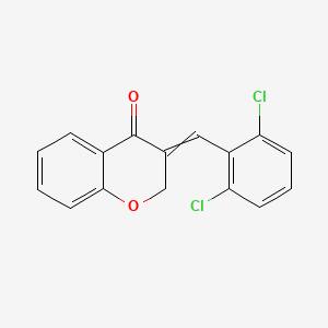 3-[(E)-(2,6-dichlorophenyl)methylidene]-2,3-dihydro-4H-chromen-4-one