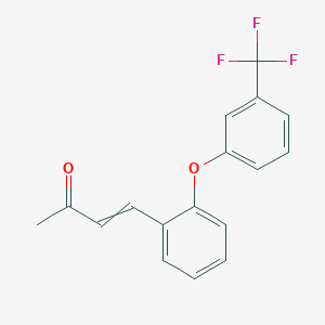 molecular formula C17H13F3O2 B1300457 (E)-4-{2-[3-(trifluoromethyl)phenoxy]phenyl}-3-buten-2-one 