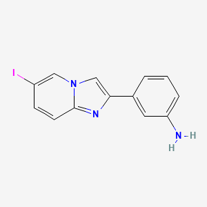 molecular formula C13H10IN3 B1300474 3-(6-Iodoimidazo[1,2-a]pyridin-2-yl)aniline CAS No. 866018-05-5