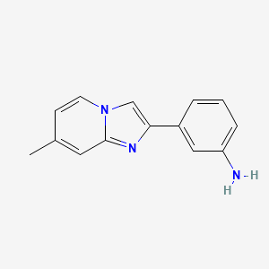 molecular formula C14H13N3 B1300475 3-(7-Methylimidazo[1,2-a]pyridin-2-yl)aniline CAS No. 54970-98-8