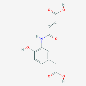 molecular formula C12H11NO6 B1300484 3-{[5-(carboxymethyl)-2-hydroxyphenyl]carbamoyl}prop-2-enoic acid 