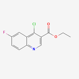 molecular formula C12H9ClFNO2 B1300506 Ethyl 4-chloro-6-fluoroquinoline-3-carboxylate CAS No. 77779-49-8