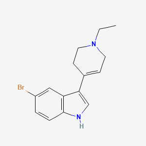 molecular formula C15H17BrN2 B13005096 5-Bromo-3-(1-ethyl-1,2,3,6-tetrahydropyridin-4-yl)-1H-indole 