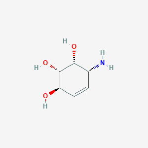 molecular formula C6H11NO3 B130053 (1R,2S,3R,6R)-6-Aminocyclohex-4-ene-1,2,3-triol CAS No. 155239-06-8
