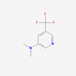 molecular formula C8H9F3N2 B13005387 N,N-Dimethyl-5-(trifluoromethyl)pyridin-3-amine 