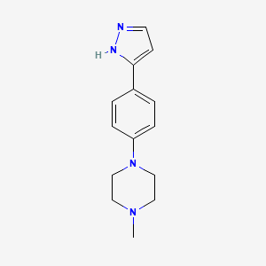 1-methyl-4-[4-(1H-pyrazol-5-yl)phenyl]piperazine