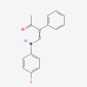 molecular formula C16H14INO B1300567 4-(4-Iodoanilino)-3-phenyl-3-buten-2-one CAS No. 915372-65-5