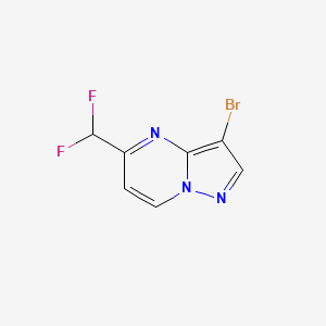 molecular formula C7H4BrF2N3 B13005814 3-Bromo-5-(difluoromethyl)pyrazolo[1,5-a]pyrimidine 