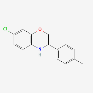 molecular formula C15H14ClNO B13005825 7-Chloro-3-(p-tolyl)-3,4-dihydro-2H-benzo[b][1,4]oxazine 