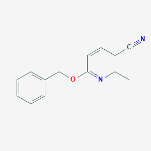molecular formula C14H12N2O B13005962 6-(Benzyloxy)-2-methylnicotinonitrile 