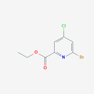 molecular formula C8H7BrClNO2 B13006110 Ethyl 6-bromo-4-chloropicolinate 