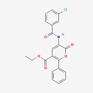 ethyl 3-[(3-chlorobenzoyl)amino]-2-oxo-6-phenyl-2H-pyran-5-carboxylate