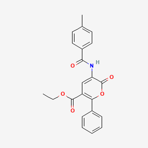 ethyl 3-[(4-methylbenzoyl)amino]-2-oxo-6-phenyl-2H-pyran-5-carboxylate