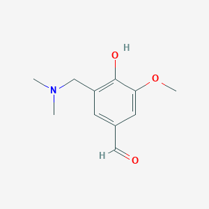 molecular formula C11H15NO3 B1300685 3-((Dimethylamino)methyl)-4-hydroxy-5-methoxybenzaldehyde CAS No. 87743-10-0