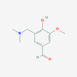 molecular formula C11H15NO3 B1300685 3-[(二甲氨基)甲基]-4-羟基-5-甲氧基苯甲醛 CAS No. 87743-10-0
