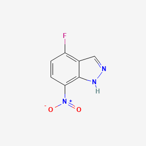 molecular formula C7H4FN3O2 B1300722 4-fluoro-7-nitro-1H-indazole CAS No. 866144-02-7