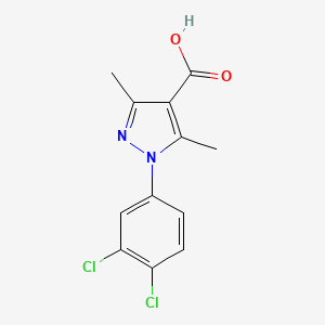 molecular formula C12H10Cl2N2O2 B1300727 1-(3,4-dichlorophenyl)-3,5-dimethyl-1H-pyrazole-4-carboxylic acid CAS No. 477710-54-6