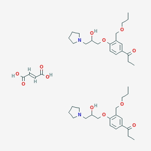 molecular formula C44H66N2O12 B130073 (E)-but-2-enedioic acid;1-[4-(2-hydroxy-3-pyrrolidin-1-ylpropoxy)-3-(propoxymethyl)phenyl]propan-1-one CAS No. 152271-10-8