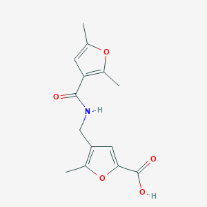 molecular formula C14H15NO5 B1300732 4-{[(2,5-Dimethyl-furan-3-carbonyl)-amino]-methyl}-5-methyl-furan-2-carboxylic acid CAS No. 430448-79-6