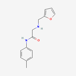 molecular formula C14H16N2O2 B1300741 2-[(Furan-2-ylmethyl)-amino]-N-p-tolyl-acetamide CAS No. 332375-74-3