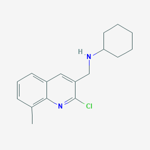 molecular formula C17H21ClN2 B1300746 (2-Chloro-8-methyl-quinolin-3-ylmethyl)-cyclohexyl-amine CAS No. 606095-54-9