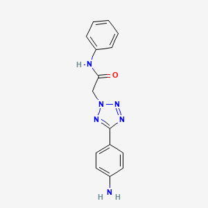 molecular formula C15H14N6O B1300750 2-[5-(4-Amino-phenyl)-tetrazol-2-yl]-N-phenyl-acetamide CAS No. 436092-99-8