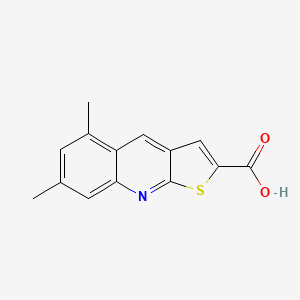 molecular formula C14H11NO2S B1300764 5,7-dimethylthieno[2,3-b]quinoline-2-carboxylic acid CAS No. 333312-10-0