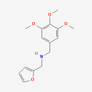 molecular formula C15H19NO4 B1300782 Furan-2-ylmethyl-(3,4,5-trimethoxy-benzyl)-amine CAS No. 212392-89-7