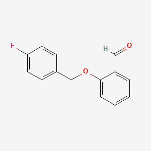 molecular formula C14H11FO2 B1300791 2-[(4-氟苄基)氧基]苯甲醛 CAS No. 98925-99-6