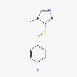 molecular formula C10H10FN3S B1300797 3-[(4-fluorobenzyl)thio]-4-methyl-4H-1,2,4-triazole CAS No. 306744-28-5