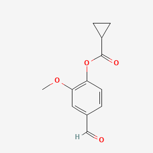 molecular formula C12H12O4 B1300803 4-Formyl-2-methoxyphenyl cyclopropanecarboxylate CAS No. 380336-99-2