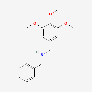 molecular formula C17H21NO3 B1300806 1-phenyl-N-[(3,4,5-trimethoxyphenyl)methyl]methanamine CAS No. 94271-52-0