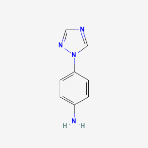 molecular formula C8H8N4 B1300808 4-(1H-1,2,4-三唑-1-基)苯胺 CAS No. 6523-49-5