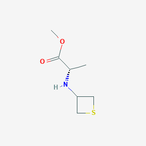 molecular formula C7H13NO2S B13008379 Methylthietan-3-yl-L-alaninate 