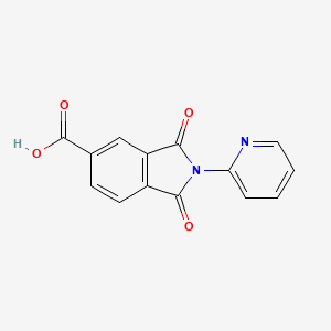 molecular formula C14H8N2O4 B1300843 1,3-二氧代-2-吡啶-2-基异吲哚-5-羧酸 CAS No. 186384-46-3
